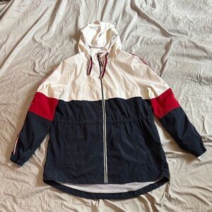 Tommy Hilfiger Red and Navy Blue Colorblock Jacket
